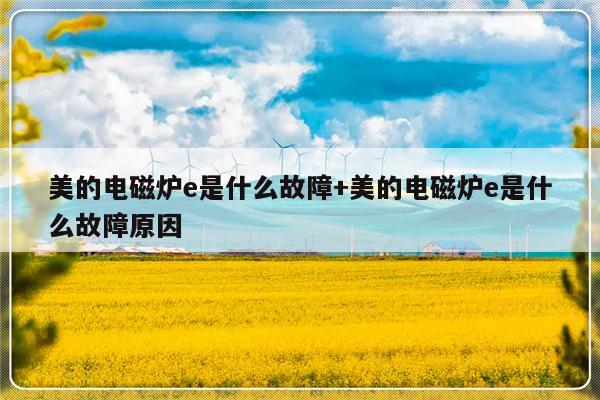 美的电磁炉e是什么故障+美的电磁炉e是什么故障原因