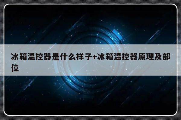 冰箱温控器是什么样子+冰箱温控器原理及部位