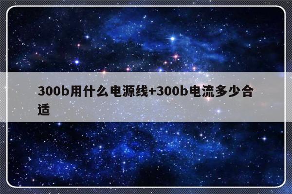 300b用什么电源线+300b电流多少合适