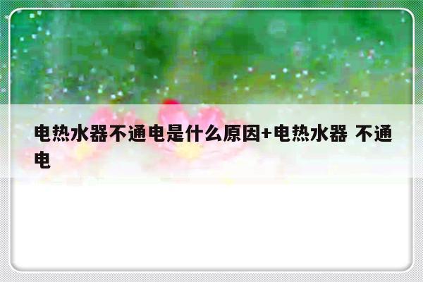 电热水器不通电是什么原因+电热水器 不通电