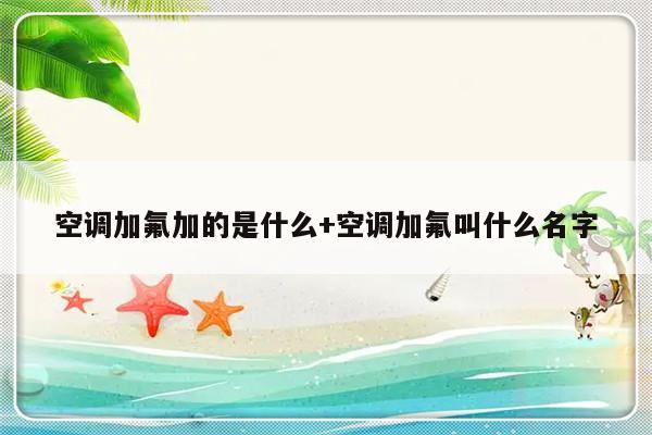 空调加氟加的是什么+空调加氟叫什么名字