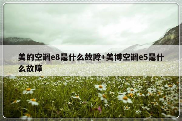 美的空调e8是什么故障+美博空调e5是什么故障