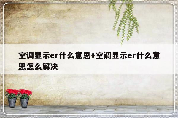 空调显示er什么意思+空调显示er什么意思怎么解决