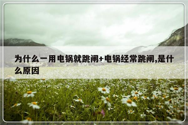 为什么一用电锅就跳闸+电锅经常跳闸,是什么原因
