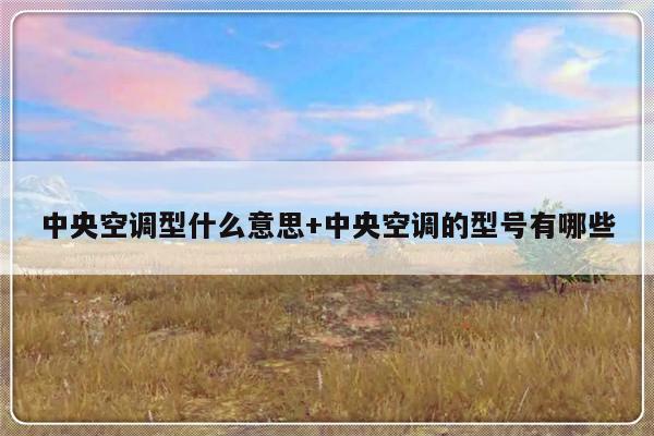 中央空调型什么意思+中央空调的型号有哪些