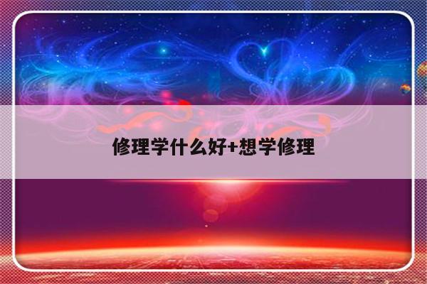 修理学什么好+想学修理