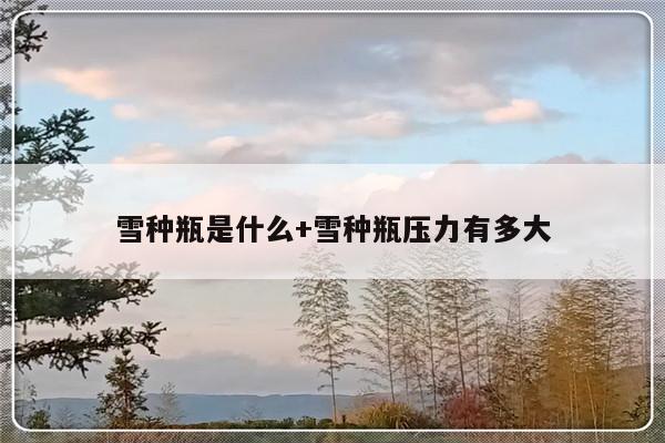 雪种瓶是什么+雪种瓶压力有多大