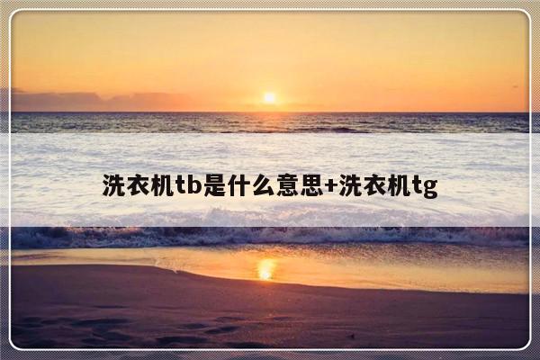 洗衣机tb是什么意思+洗衣机tg
