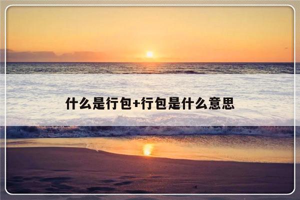 什么是行包+行包是什么意思