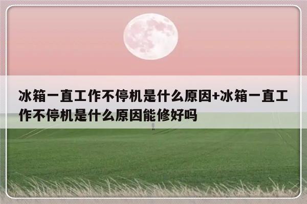 冰箱一直工作不停机是什么原因+冰箱一直工作不停机是什么原因能修好吗