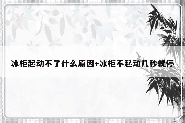 冰柜起动不了什么原因+冰柜不起动几秒就停