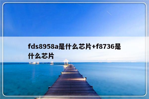 fds8958a是什么芯片+f8736是什么芯片