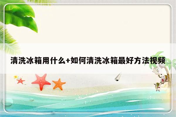 清洗冰箱用什么+如何清洗冰箱最好方法视频