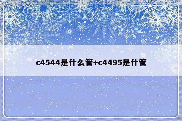 c4544是什么管+c4495是什管