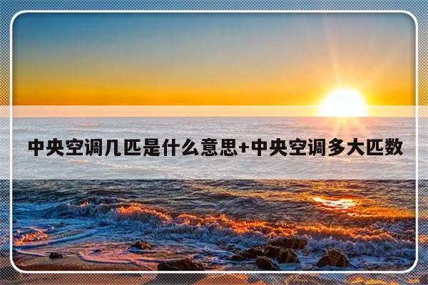 中央空调几匹是什么意思+中央空调多大匹数