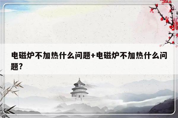 电磁炉不加热什么问题+电磁炉不加热什么问题?