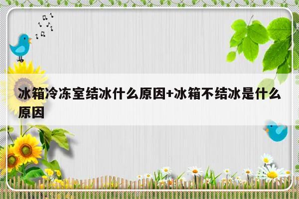 冰箱冷冻室结冰什么原因+冰箱不结冰是什么原因