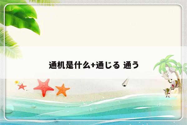 通机是什么+通じる 通う