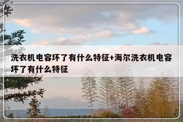 洗衣机电容坏了有什么特征+海尔洗衣机电容坏了有什么特征