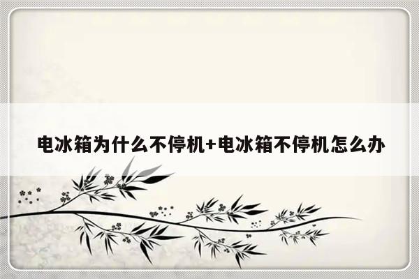 电冰箱为什么不停机+电冰箱不停机怎么办