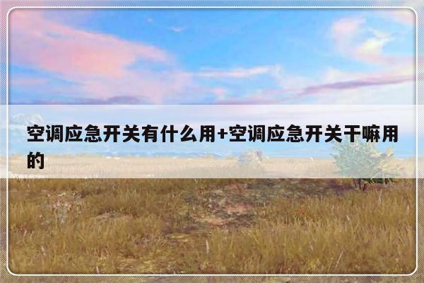 空调应急开关有什么用+空调应急开关干嘛用的