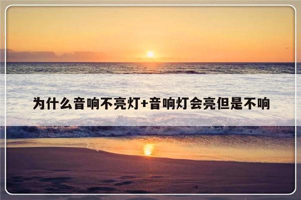 为什么音响不亮灯+音响灯会亮但是不响