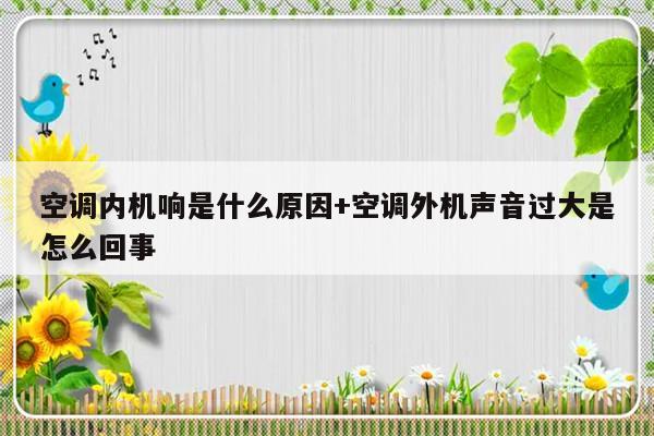 空调内机响是什么原因+空调外机声音过大是怎么回事