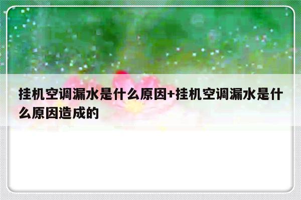 挂机空调漏水是什么原因+挂机空调漏水是什么原因造成的
