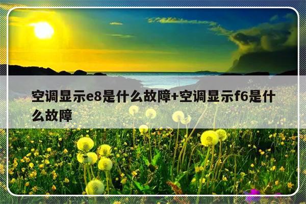 空调显示e8是什么故障+空调显示f6是什么故障